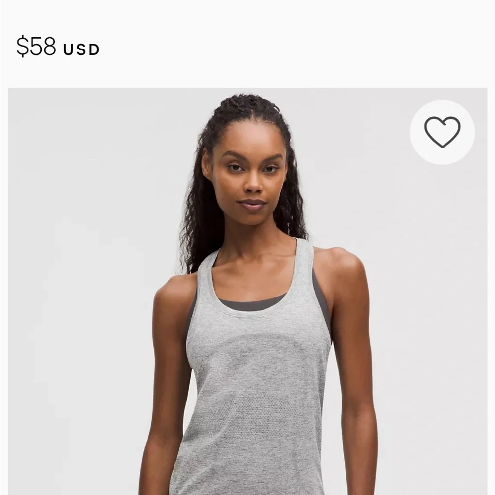 Charcoal Racerback Tank Top - Picture 2 of 6